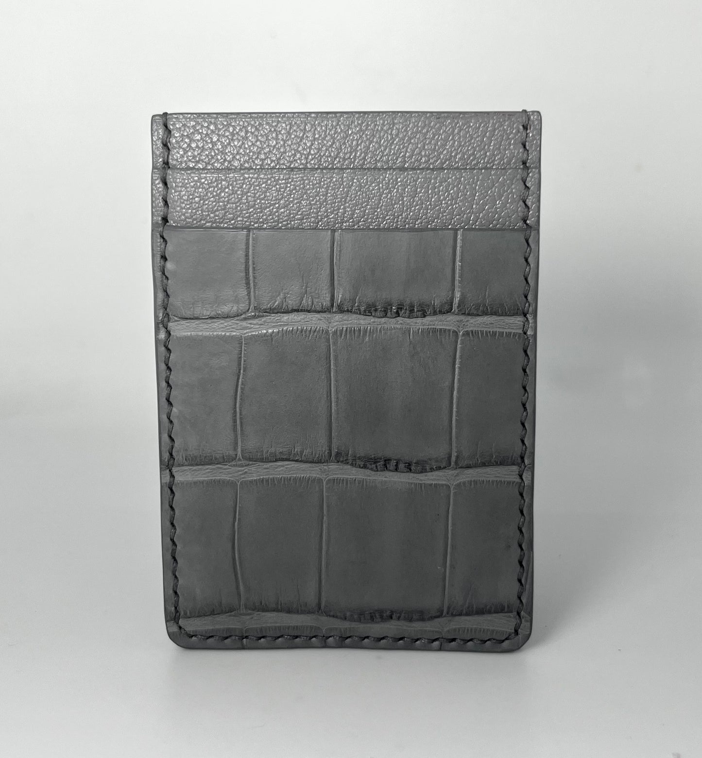 Genuine American alligator card holder