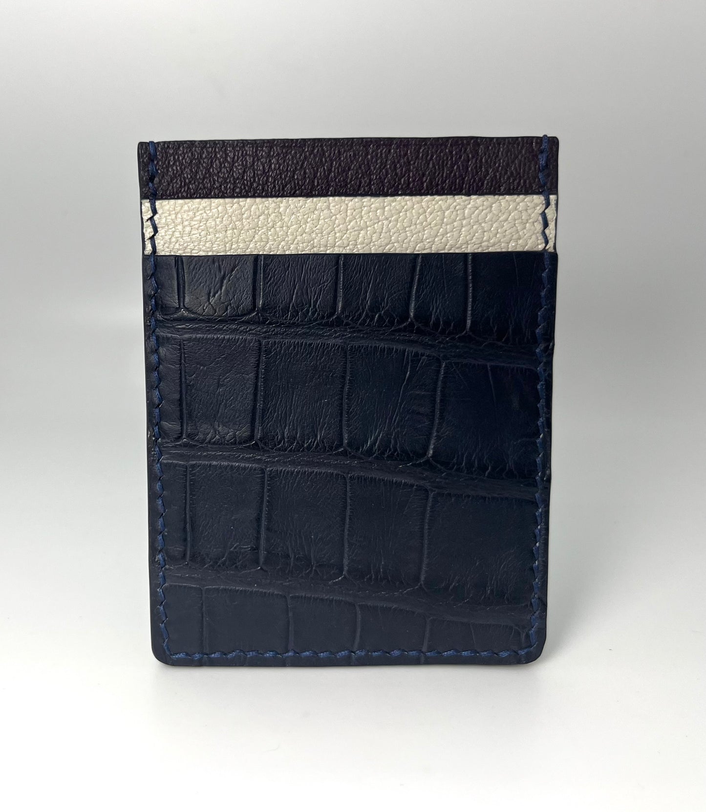 Genuine American alligator card holder