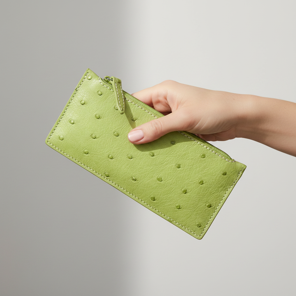 Genuine South African ostrich long wallet