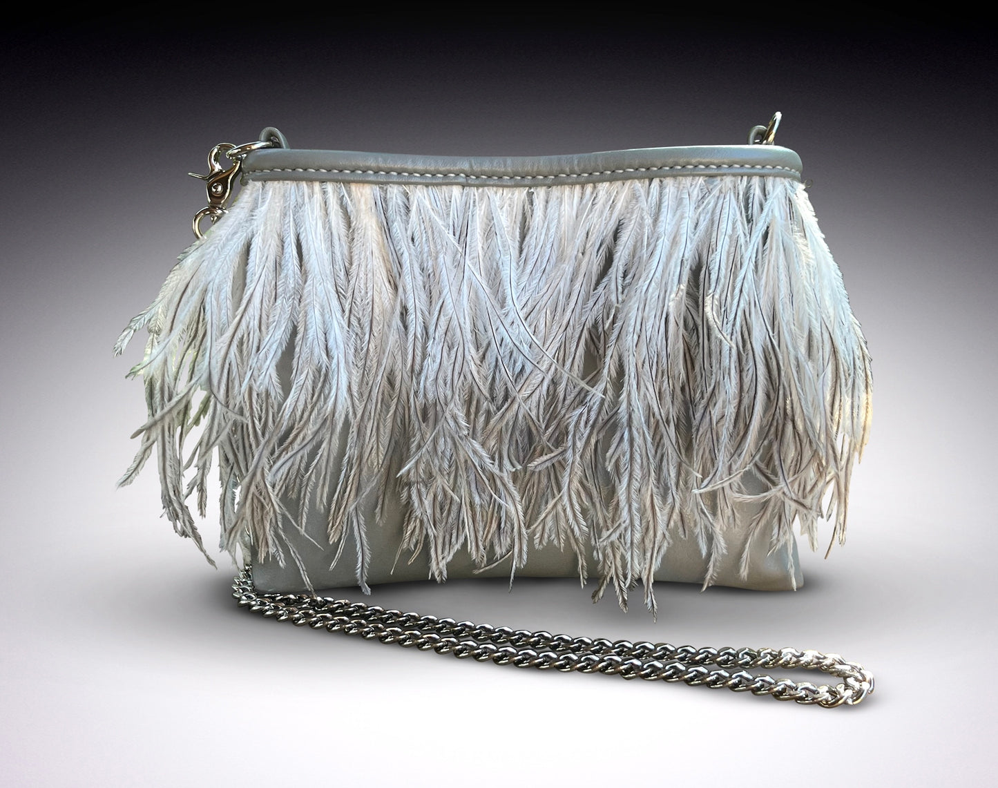 South African ostrich feather bag