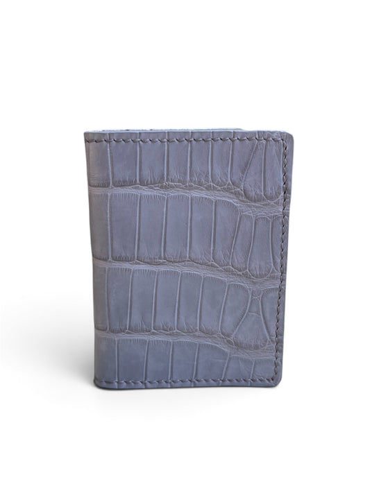 Genuine alligator minimalist wallet