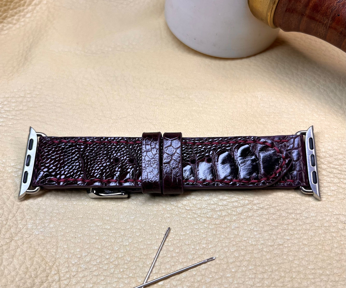 Ostrich apple watchband