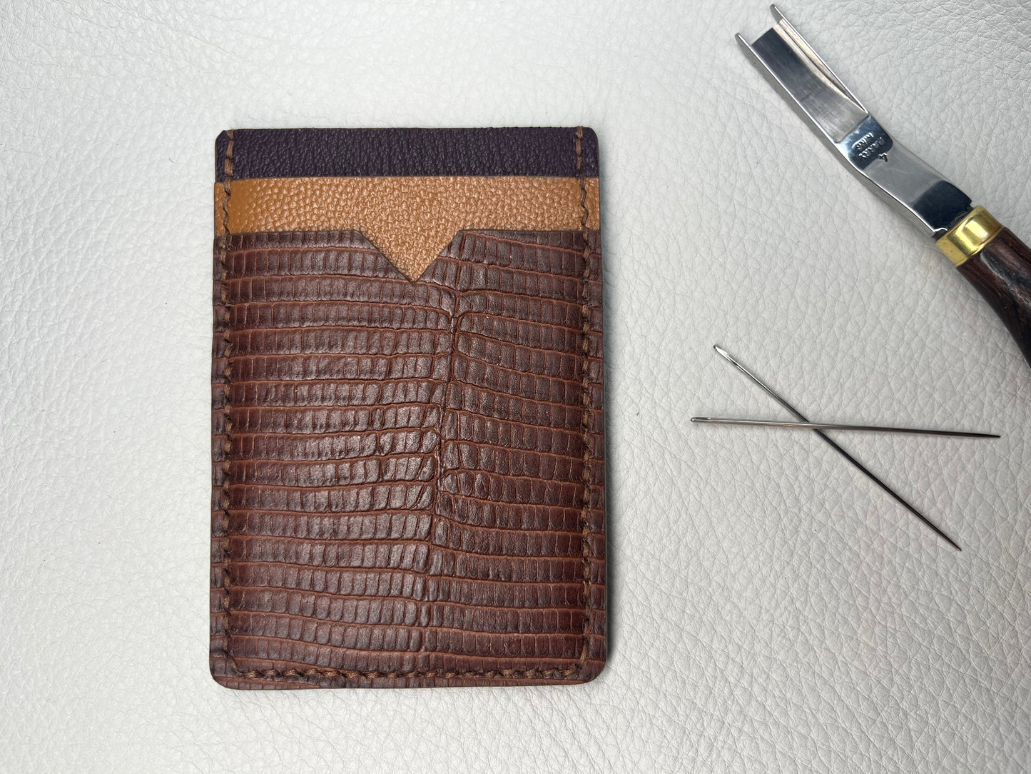 Ring lizard cardholder/ minimalist wallet