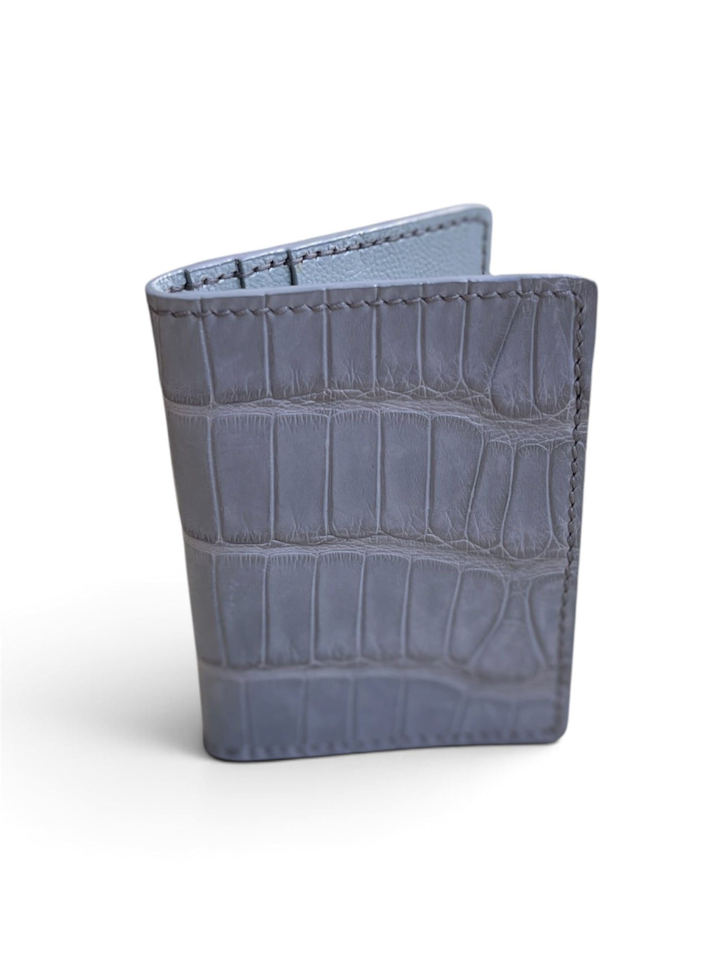 Genuine alligator minimalist wallet