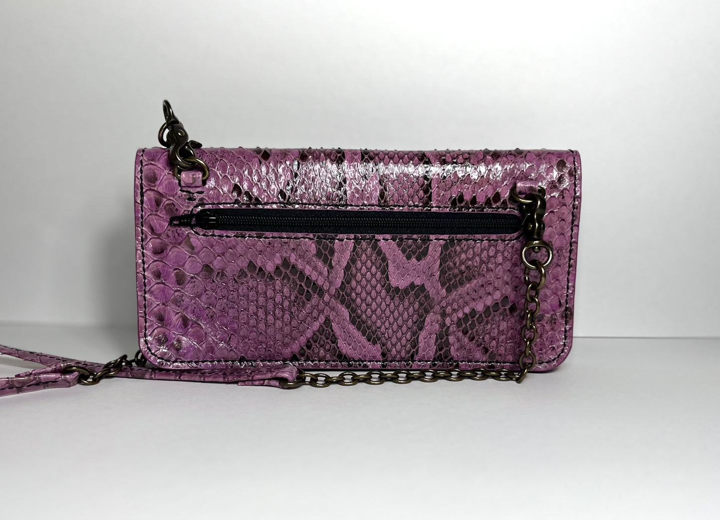 Genuine python organizer bag