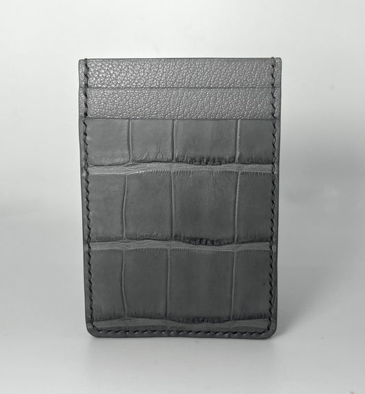 Genuine American alligator card holder