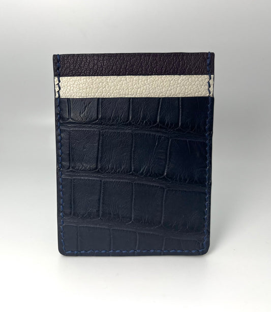 Genuine American alligator card holder