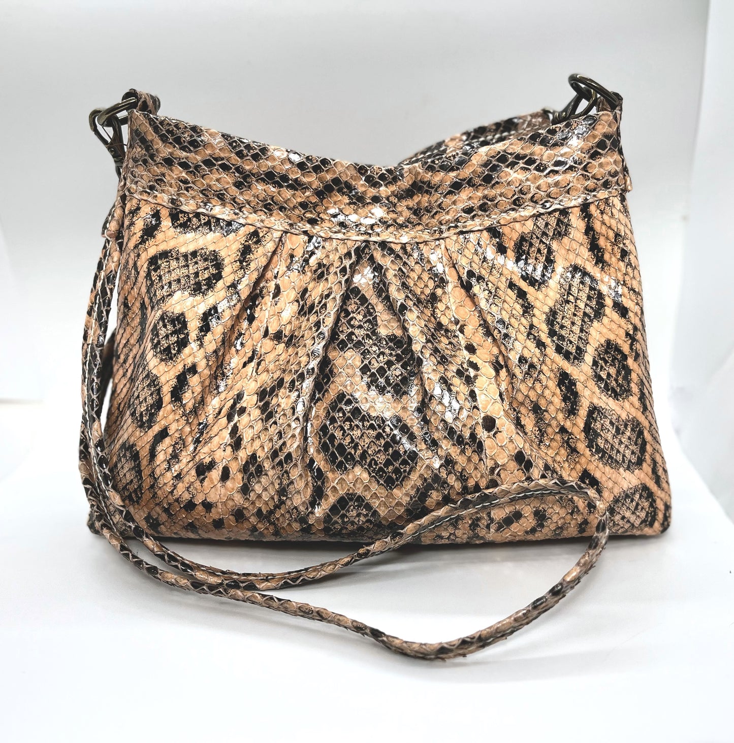 Genuine anaconda handbag
