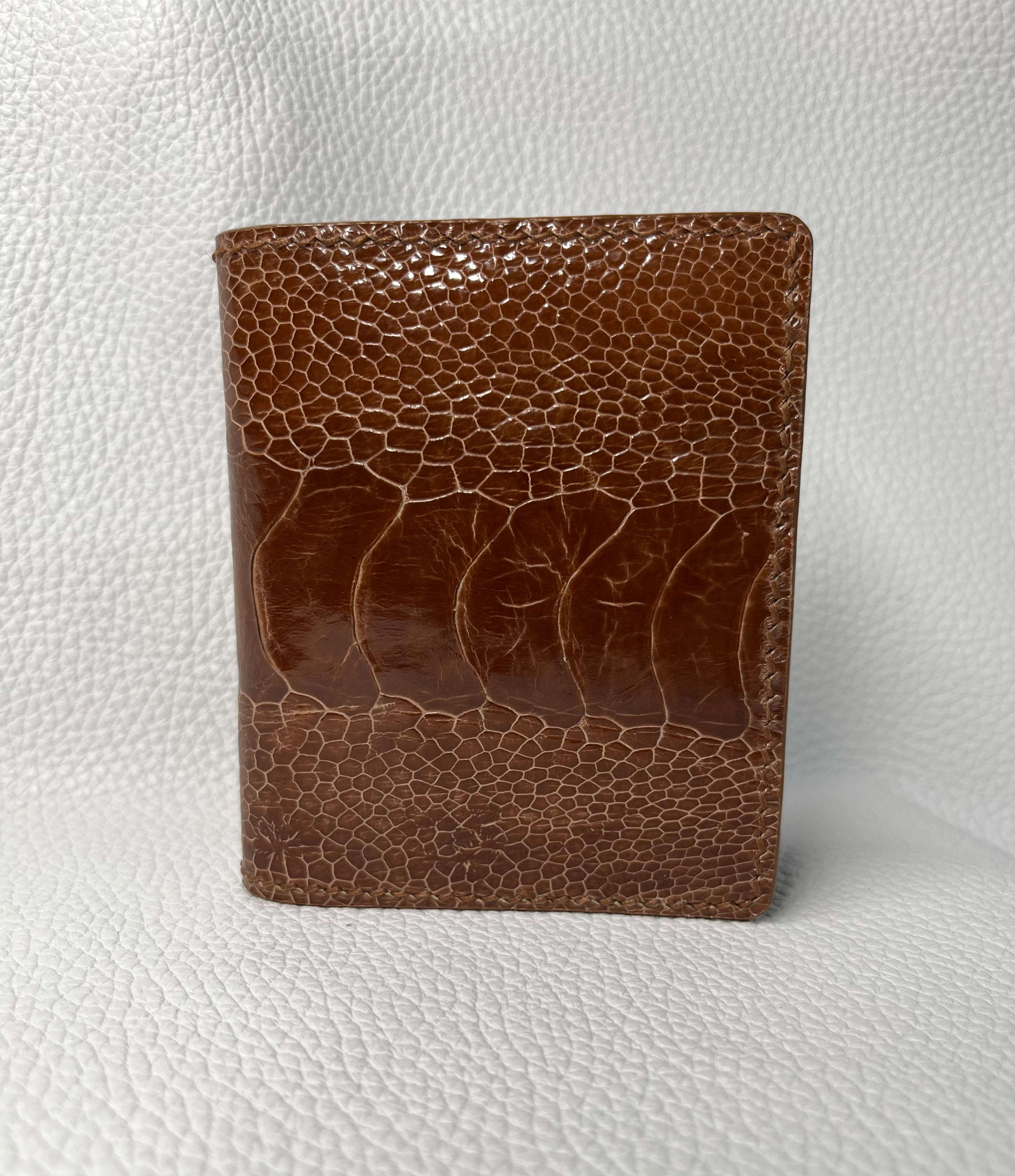 Genuine ostrich leg cardholder – J. Krcic Leather